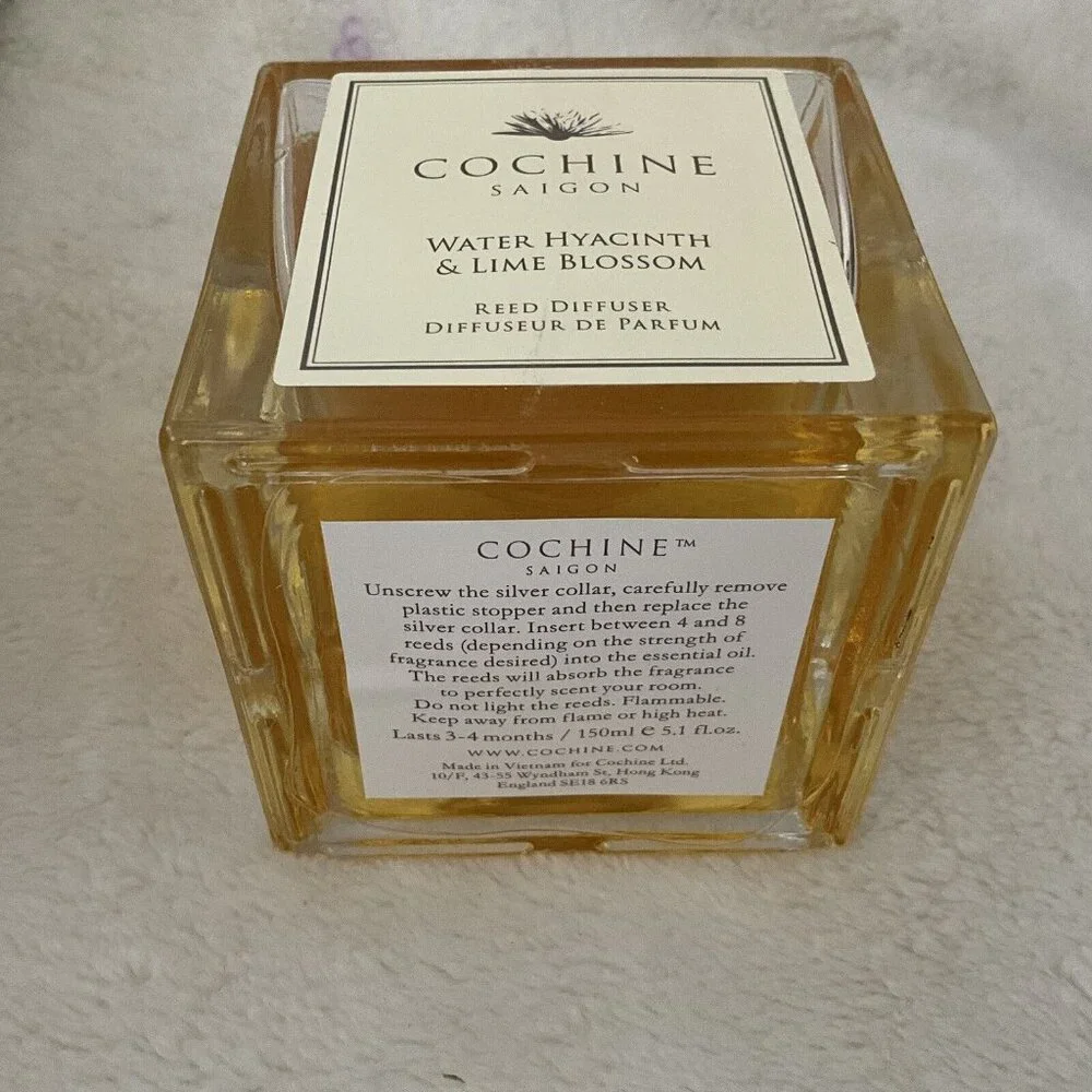 Cochine Saigon Water Hyacinth & Lime Blossom Luxury Reed Diffuser New In Box